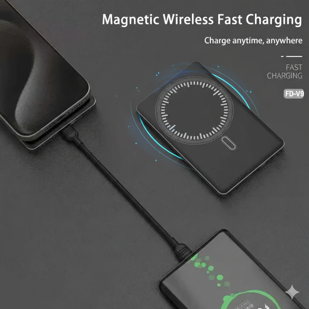 Power Bank Magnétique Ultra-Mince Fast Digital FD-V9 10000mAh