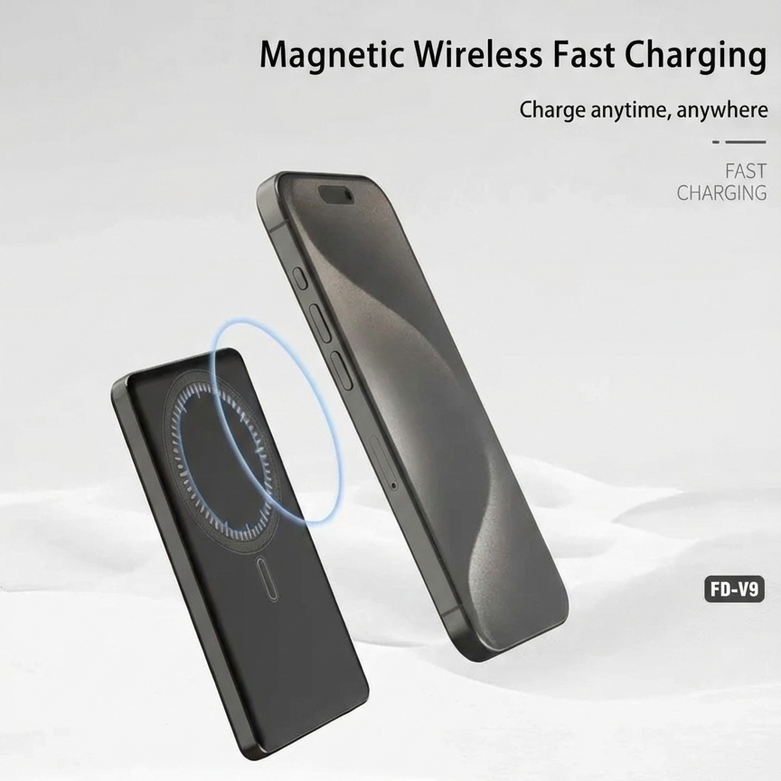 Power Bank Magnétique Ultra-Mince Fast Digital FD-V9 10000mAh