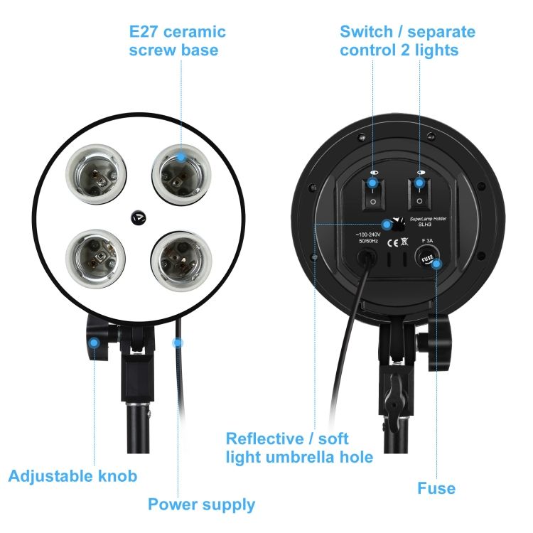 PULUZ SOFTBOX 4 LOMP